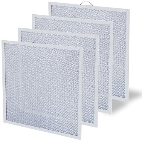WZKO S99010316 Fettfilter für Dunstabzugshauben, 29,8 x 29,5 cm, 4 Stück für Broan Range Hoods, Ersatzmodell WA65AF, NTK7450000, 990721400A