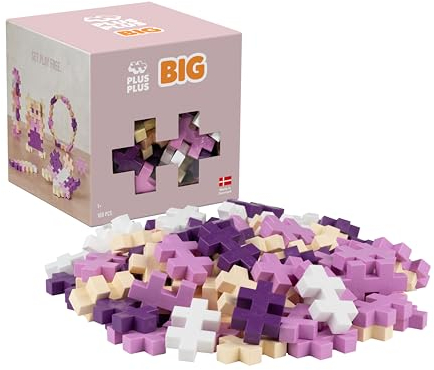 Plus-Plus 3491 Geniales Konstruktionsspielzeug, Big Bloom, Kreativ-Bausteine in Aufbewahrungsbox für Kinder ab 12 Monaten, 100 Teile