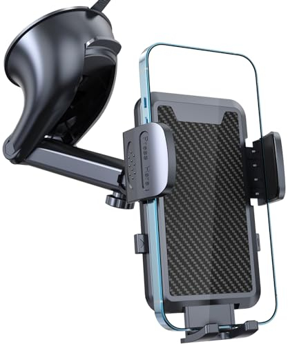 EASERIA Handyhalterung Auto, stabil Auto Handyhalter mit Super Saugnapf fürs Windschutzscheibe & Armaturenbrett, KFZ Handy Halterung, 360° Handy Drehbar für iPhone, Samsung, Xiaomi