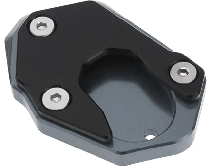 ECSiNG Motorrad Fußseitenverlängerungspolster Rutschfestes Seitenständer-Vergrößerungsplattenpolster Kompatibel mit Kawasaki Z900 Z650 2017–2021 Z1000 SX 2010–2020 ZX6R ZX10R ER6N ER6F Titanfarbe