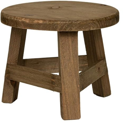 Generisch Kleiner Holzhocker, Pflanzentopf, Pflanzenhocker rund Holzpflanzenhocker 7.1x5,9 Zoll Ausstellungsstill