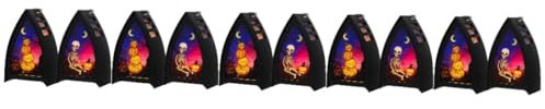 Gadpiparty 10 Piezas Linterna De Halloween Lámpara De Halloween Decoración Decoración De Halloween Halloween Decoración Del Hogar Luz De La Noche De Halloween Fiesta Luz Decorativa Halloween