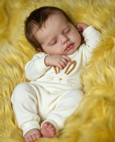 Anano Lebensechte Puppe Mädchen 20 Zoll Reborn Baby Vollsilikon Lebensecht Ganzkörper Silikon Puppen Silikon Mädchen Reborn Baby Vollsilikon Lebensecht Weich Puppe Weichkörper