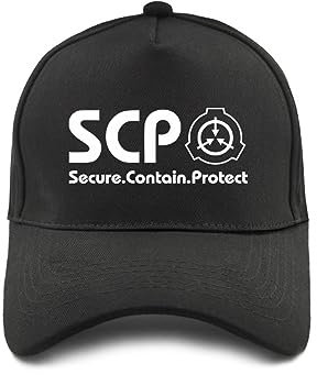 HEBUOUI Baseballmütze für Männer im Freien SCP Foundation Secure Contain Protect Baseballkappe Männer Verstellbar Outdoor Sommer Unisex SCP Hüte Freizeit Geschenk