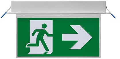 Braytron LED Fluchtweg Notleuchte, Notlicht, Fluchtwegleuchte, Notausgang, Notbeleuchtung, 3W, 25 Meter Sichtbereich, 180 Minuten Akkulaufzeit, inkl. Piktogramme, IP43, einfache Montage