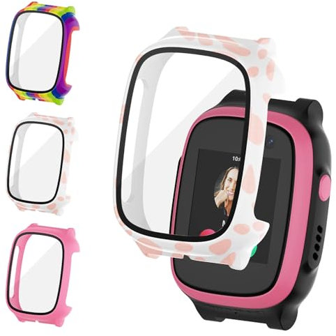Tuocal 3 Stück Hülle Kompatibel für Xplora X5 Play Schutzhülle mit Displayschutz, 360° Rundum Ultradünn Hard PC Kratzfester Schutz Case für Xplora X5 Play