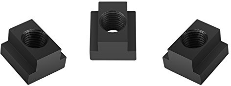 Miskall T Slot Nuts, 5pcs Black Oxide Finish T Slot Nuts M16 Threads Fit Into T Slots in Machine Tool Tables