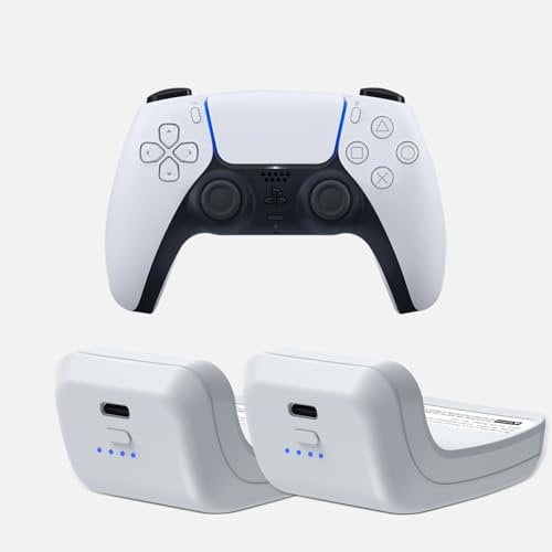 Uwayor 2 Pack 3000 mAh PS5 Controller External Battery for Sony Playstation 5 PS5 DualSense Controller, Rechargeable PS5 Replacement Battery Pack Extender with Type-C Charging Cable