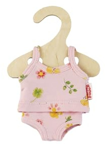Heless 9514 - Puppen-Unterwäsche Prinzessin Emily, in Rosa, 2-teiliges Set mit Unterhemd und Slip, für Puppen und Kuscheltiere der Größe 20-25 cm