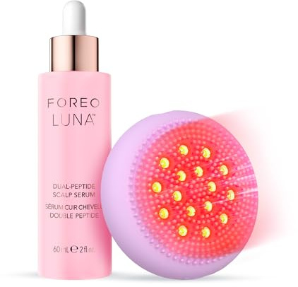 FOREO LUNA 4 Hair & Dual-Peptid-Kopfhautserum Set für Haarwachstum | Kopfhautmassagegerät, Haarwachstum, Rotlicht, Kopfhautserum, Peptide, Centella, Haarverdichtung, Alle Haartypen