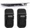 2pack portable keyboard riser - foldable computer keyboard stand with anti slip silicone self-adhesive feet - dual adjustable design - perfect for most keyboards and laptop riser for desk (black)