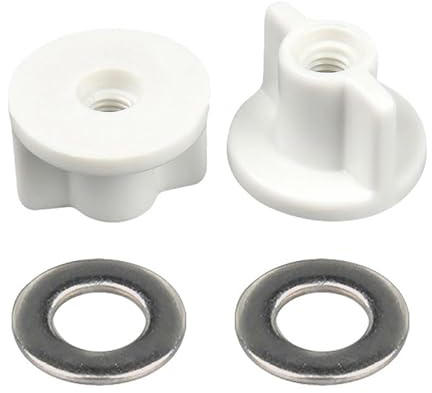 2 Pcs Toilet Seat Fixings, Toilet Seat Bottom Fixing Replacement Service Nuts for Toilet Bathroom