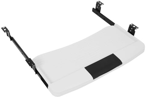 HOMSFOU Ausziehbare Tastaturablage Unter Schreibtisch Neigbar Mit Silent Schienen Schwarz Ergonomischer Keyboardständer Für Büro Und Zuhause