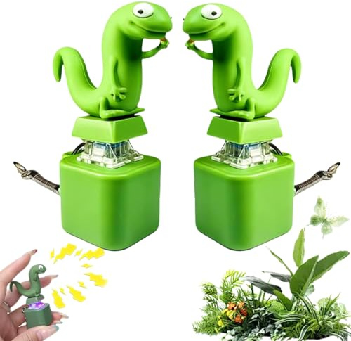 NNBWLMAEE Lizard Keychain Sound, Rechargeable Lizards Anxiety Relief Keychain Button Toy, Fun Rechargeable Keychains with Colorful Lights, Portable Stress Reliever for Anxiety & Sensory Fun (2PCS)