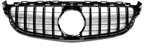 Kühlergrill Fronteinlassgitter Stoßstangengrill Upgrade GT Style Mesh Für Mercedes Für Benz W205 C63 C63S Für AMG 2015 2016 2017 2018 ABS Grills Front- & Kühlergrille(Schwarz)