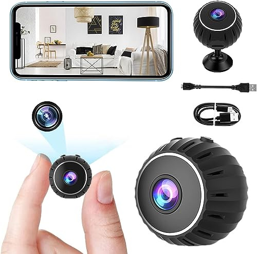 LaoZiYao Mini Hidden Camera 1080P Full HD Hidden Camera Portable Small Nanny Cam with Night Vision and Motion Detection - Built-in Battery - Covert Security Camera for Home/Office/Indoor/Outdoor