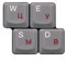 HQRP Russische transparente laminierte Tastaturaufkleber für allen PCs und Notebooks mit Roten Buchstaben