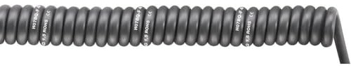 Lappkabel - Spiralkabel 3-adrig H07BQ-F schwarz 3 x 1,5 mm² Länge schwarz Spirale (min.): 15004500 mm