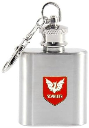 Scarlets Rugby 1oz Keyring Hip Flask