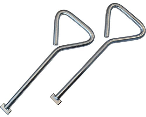 Faithfull Manhole Keys (Pair), T Shape End, Heavy-Duty Zinc Plated - 320mm