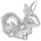 Brillibrum Design Porzallnfigur Hase Silber Glänzend Osterhase Sitzend Dekoration Für Ostern Motiv Hase