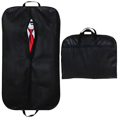 STEVOY 40 Suit Carrier Bag, Clothes Covers with Handles for Travel, Foldover Breathable Garment Bag with Handles and Gusset, 60cm*100cm