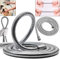 Safekom 2.5 Meter Stainless Steel Replacement Flexible Bathroom Bath Shower Hose Pipe Head Handheld with Clear Plastic Washers Set 2.5M