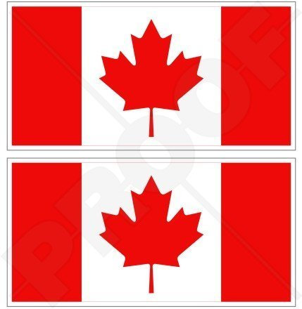 KANADA Kanadische Flagge Ahornblatt 110mm Auto & Motorrad Aufkleber, x2 Vinyl Stickers