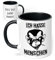 True Statements Tasse Ich hasse Menschen- personalisiert mit Wunsch-Namen - originelles Geschenk, Affe - innen schwarz