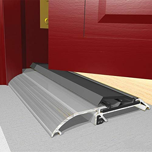 Silver Threshex Compression Door Threshold Draught Excluder Mobility Sill - 36 Inches - 914mm