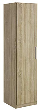 Rauch Möbel Minosa Schrank Schuhschrank Drehtürenschrank 1-türig, Eiche Sonoma, inkl. Zubehörpaket Basic 6 Einlegeböden, BxHxT 47x197x41 cm
