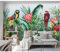 Guyuell Perroquet Fleur Papier Peint Tropical Papier Peint Intérieur Pour Salon Rouleaux De Papier Contact Rouleaux De Papier Rainforest Floral Papier Peint Mur-200X140Cm