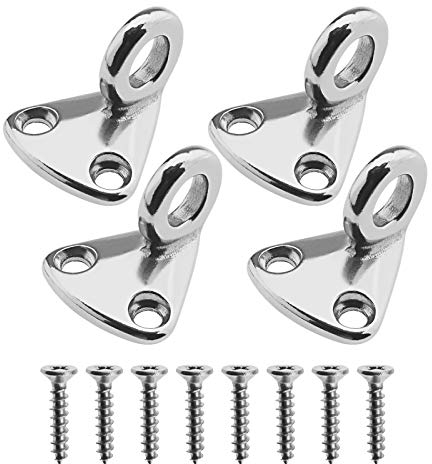 Create idea 4 ganci per parafango con viti per barca, in acciaio inox 316.