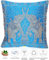 Ruwado Indische Banarasi Seide Deko Kissenbezüge 40 cm x 40 cm, Extravaganten Designs für Wohnzimmer und Schlafzimmer Dekoration - Doppel Elefant Muster 40 x 40 cm | 16 x 16 Zoll, Ockerbraun-4