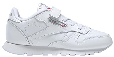 Reebok Unisex Kinder Cl Lthr 1v Sneakers, White Carbon Vecblu, 32 EU