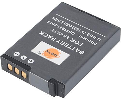 DSTE EN-EL12 ENEL12 Battery Compatible with Nikon Coolpix S6200 S6300 S9100 S9200 S9300 S9400 S9500 S9600 AW100 AW110s AW1200 S