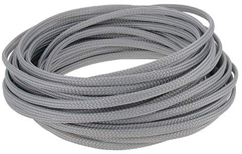 Heyiarbeit 10m/32.8ft PET Expandable Braid Cable Sleeving Flexible Wire Mesh Sleeve Grey 4mm