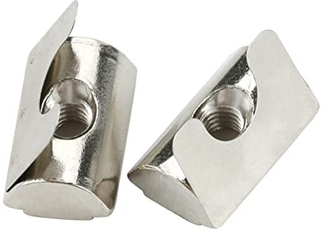 CONPHERON T-Muttern M4 mit Steg Nutenstein mit Federblech für Aluminiumprofil der Serie 45 (10 Stück)