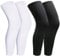 2Pairs Leg Sleeves,Full Leg Compression Sleeve,Compression Long Knee Sleeve,Sports Compression UV Long Leg Sleeves with Anti-slip Silicone Strips for Men Women Running Basketball(White&Black XX-Large)