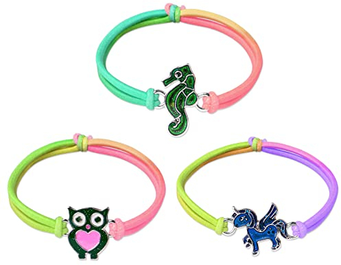 flintronic Braccialetti Amicizia Bambini, Braccialetti per Bambina Ragazza, 3Pezzi Braccialetti Intrecciati Regolabile, Regalo Ragazza per Feste Compleanno