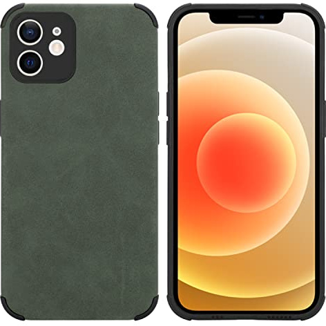 Cadorabo Hülle kompatibel mit Apple iPhone 11 Schutzhülle TPU Silikon Case Kunst Wildleder Design Slim Kratzfest Weiche Gummi mit Rundumschutz Case Hülle für iPhone 11 in Grün