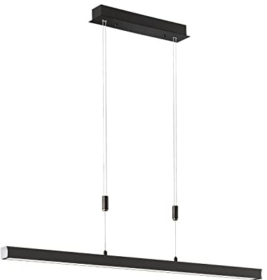 Fischer & Honsel|Pendelleuchte, Vito|sandschwarz|chromfarben|L: 120,00 cm, B: 6,00 cm|Höhenverst. von 90,00 cm bis 150,00 cm|dimmbar|CCT 3 Stufen|1x LED 22,0 Watt 2700/3350/4000|2700 lm|EEG: F|60827
