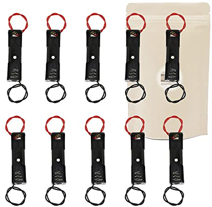 10X Armature Support Boite boitier pour 1 Pile Batterie AA LR06 avec Fils Noir Rouge coupleur