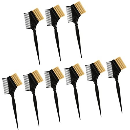 Mikinona 9 Stk Kamm Bleichen Diy Salon Werkzeug Farbapplikatorpinsel Pinsel Zum Färben Von Haaren Haarfärbebürsten Kämme Für Friseursalons Diy-salon-toolkit Haarfärbemittel Färbepinsel Abs
