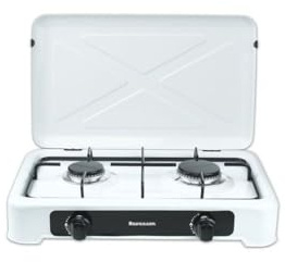 Ravanson K-02T Hub Weiß Countertop Gas 2 Zone (s)