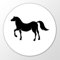 Huuraa Magnet Pferd Silhouette Kühlschrankmagnet 59mm mit Motiv für alle Tierfreunde Geschenk Idee für Freunde und Familie