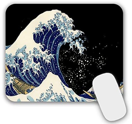 Tapis de souris antidérapant pour PC, ordinateur portable, maison, bureau - Noir - 24 x 20 x 0,3 cm