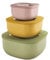 Guzzini - Kitchen Active Design, STORE&MORE BIO Lot de 3 récipients hermétiques pour réfrigérateur/congélateur/four à micro-ondes - Multicolor, 19,5 x19,5 x h9,3 cm | 450/975/1900 cc - 17072552