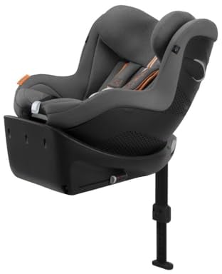 CYBEX Gold Kinder-Autositz Sirona Gi i-Size Plus inkl. Base, Ab ca. 3 Monaten bis 4 Jahre (Ab Geburt mit Neugeboreneneinlage), Max. 20 kg, 61 - 105 cm (Ab 40 cm mit Neugeboreneneinlage), Lava Grey