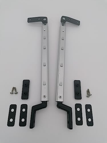 CR-MOESANCO® Kit Compases Derecho + Izquierdo para Caravana, Brazo para Ventana Autocaravana Soporte Sujeción Soporte Elevación sin Cierre (275mm)